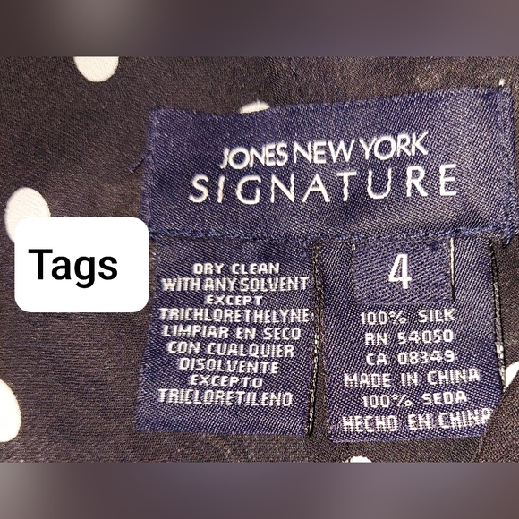 Jones New York 100% silk mix print skirt size 4 - Picture 9 of 9